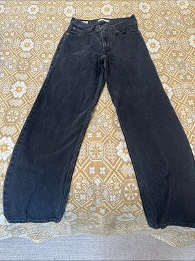 Levi's Black Washed Dad Jeans